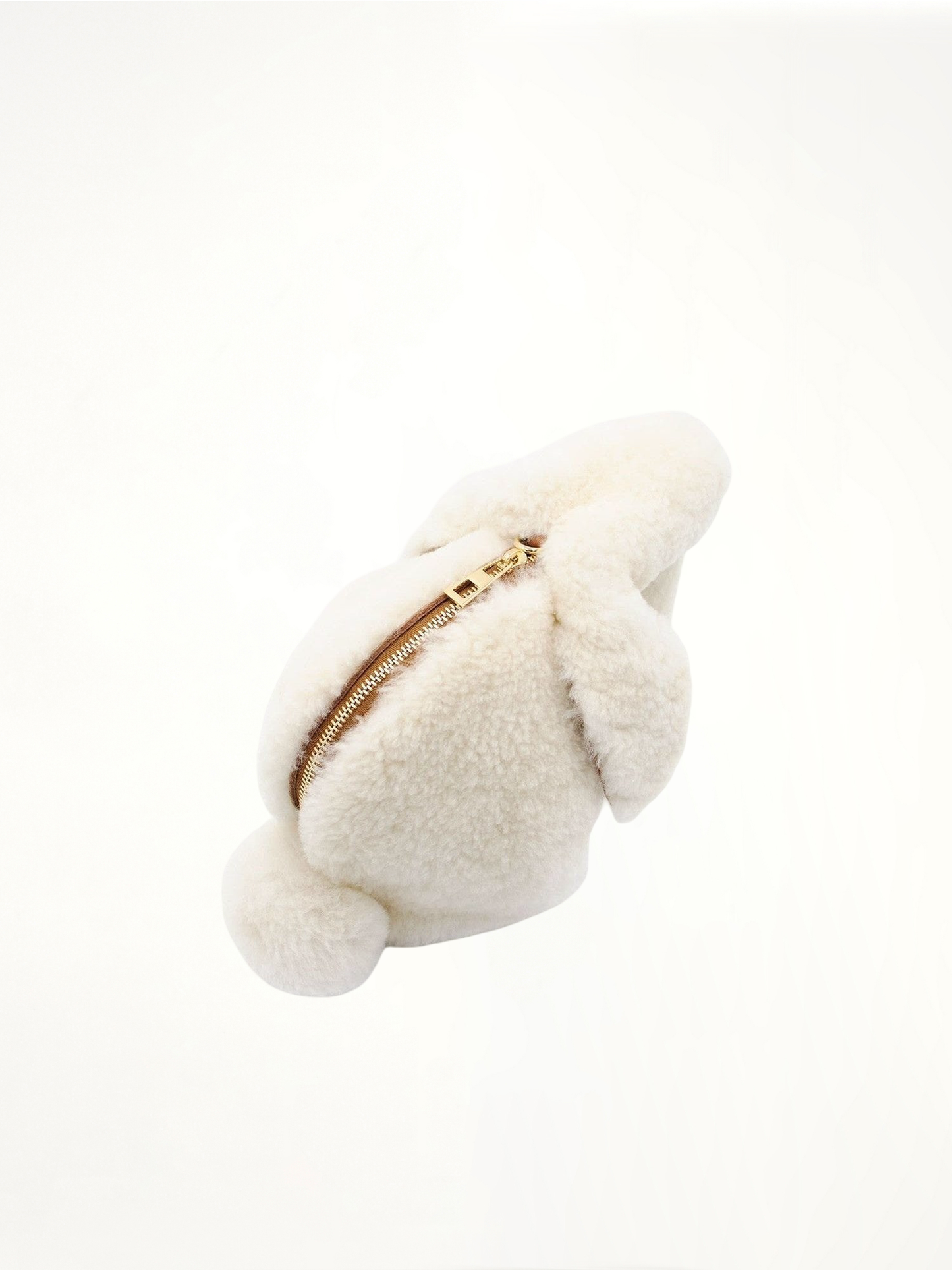 Mini Bunny Bag in Shearling in Natural