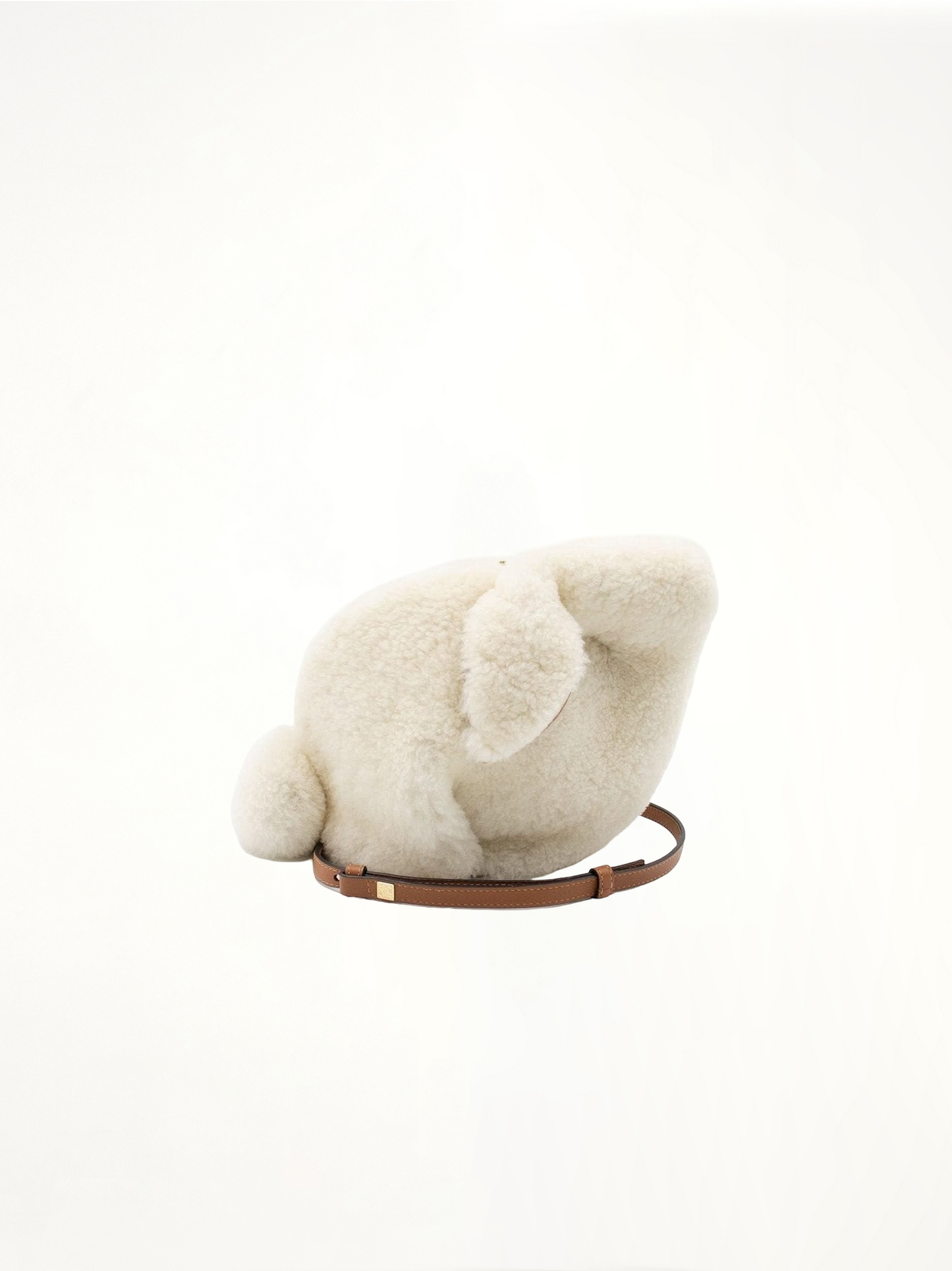 Mini Bunny Bag in Shearling in Natural