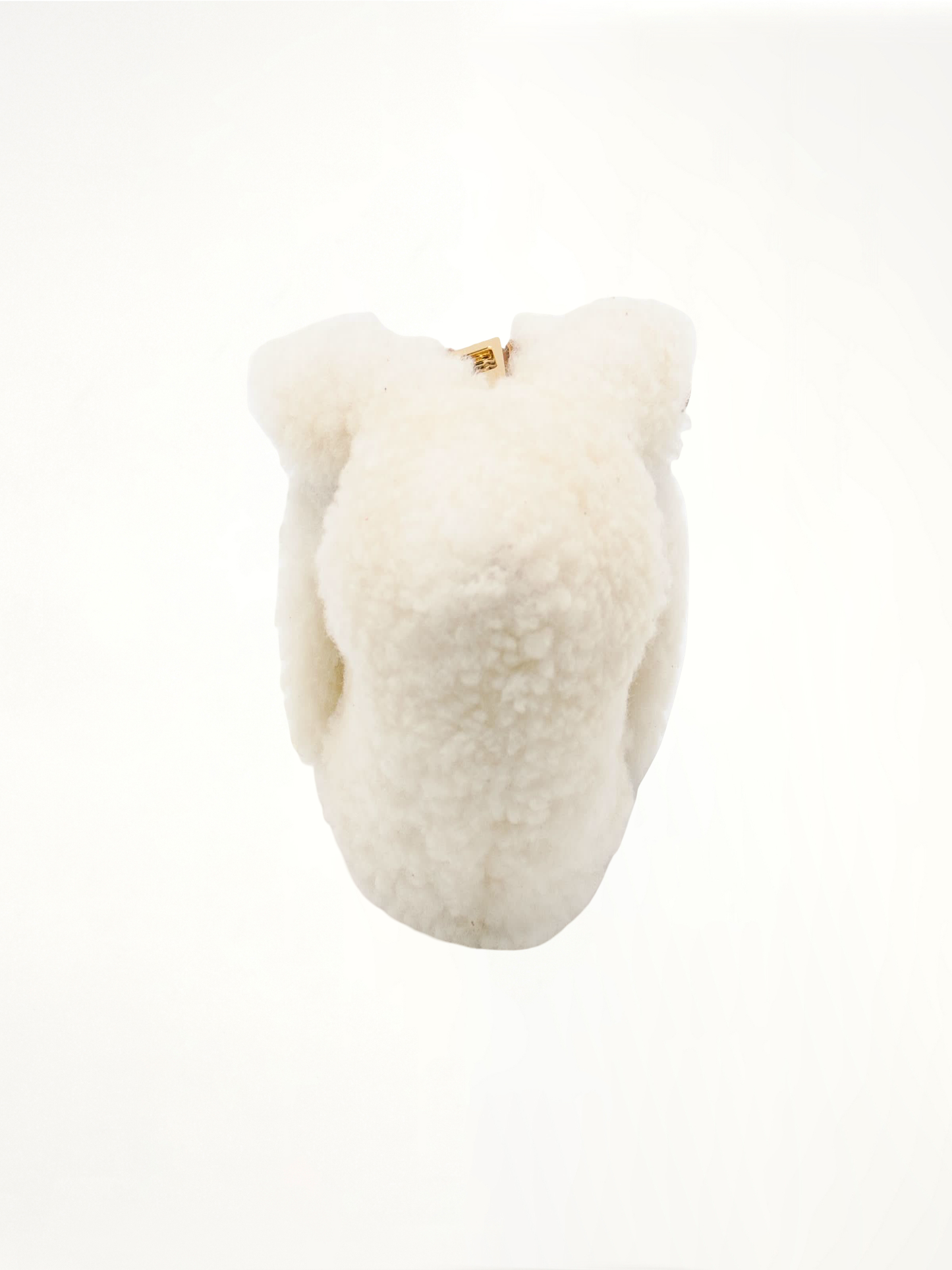 Bunny Coin Purse in Shearling in Natural