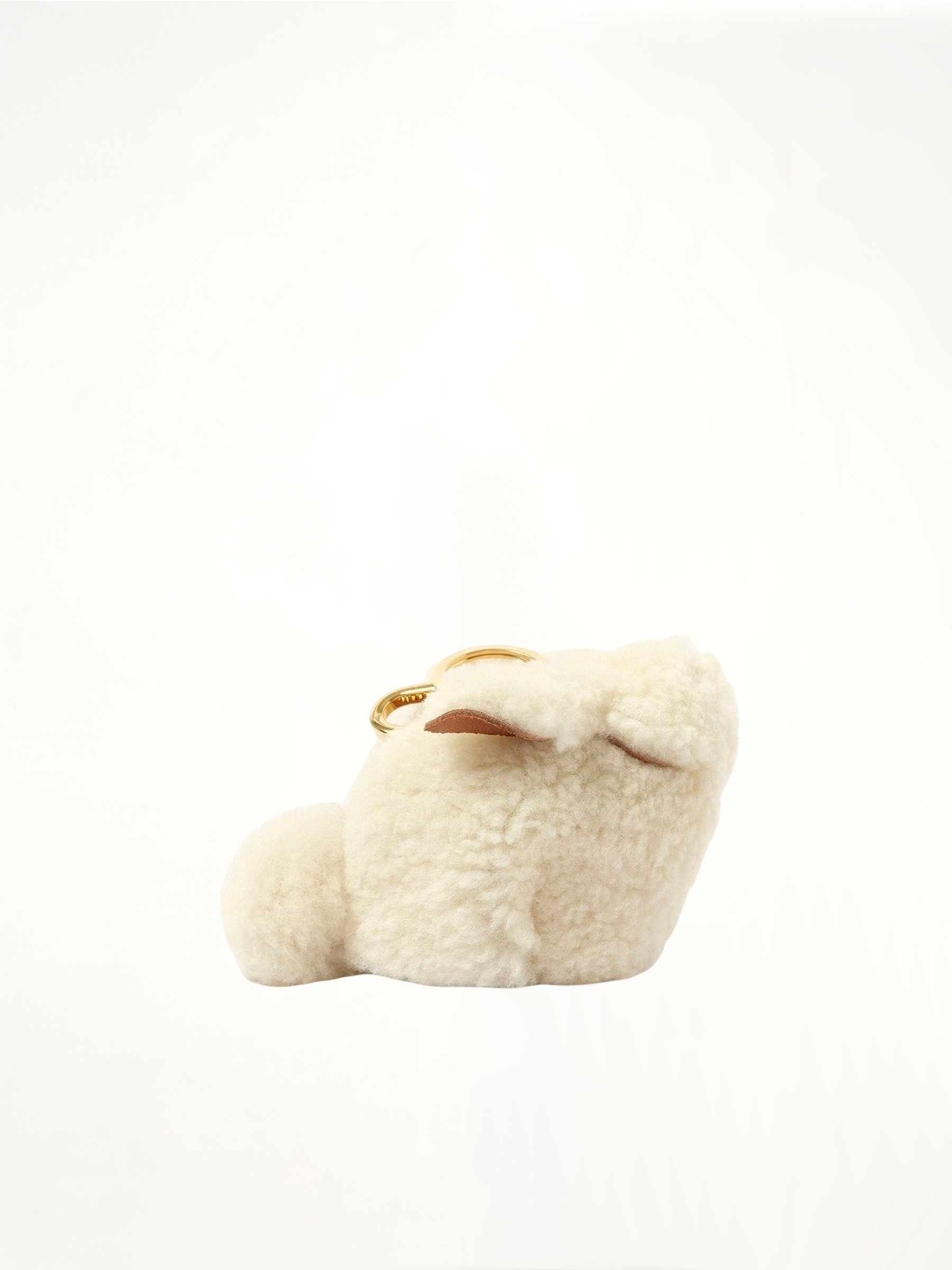 LOEWE Bunny Charm in Shearling in Natural | MARAIS — MARAIS