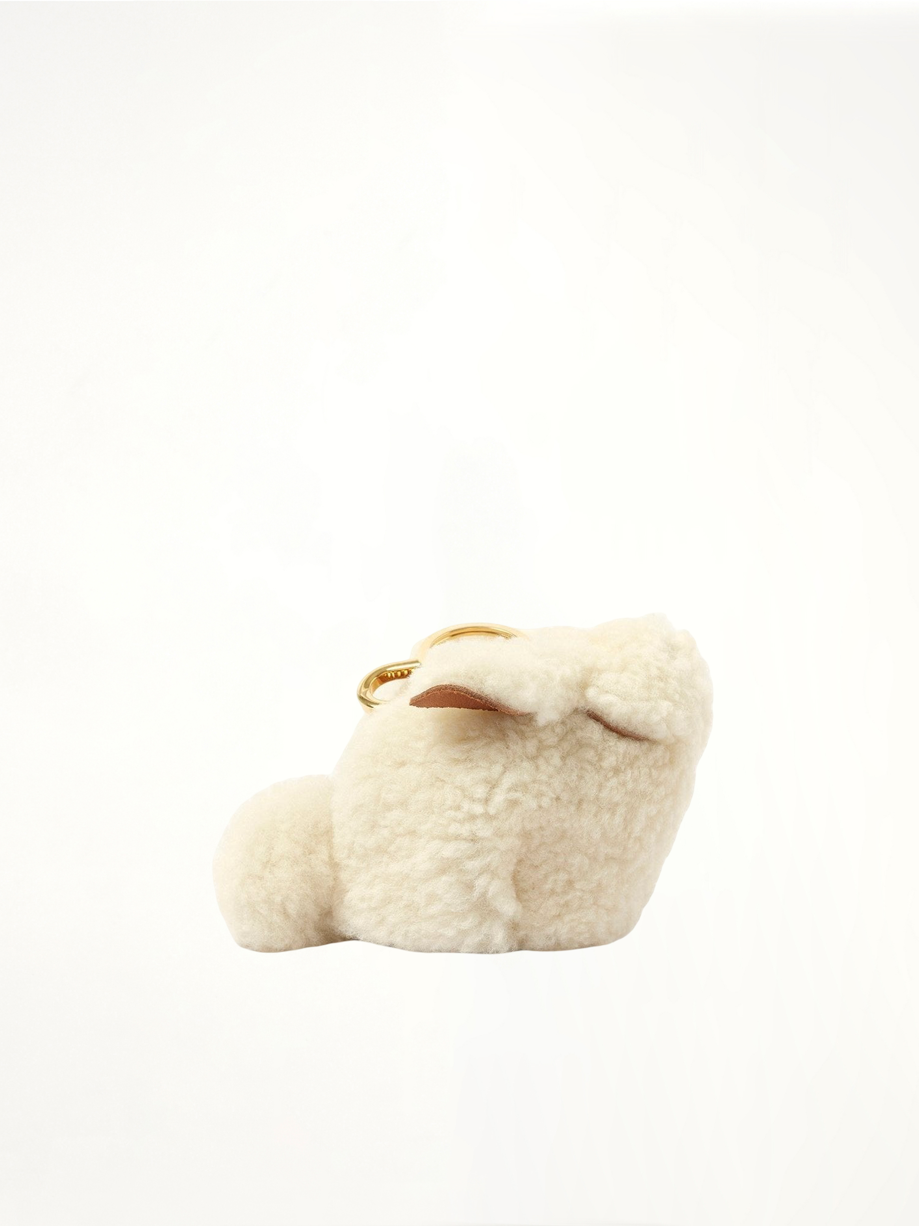 Bunny Charm in Shearling in Natural