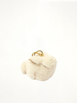 Bunny Charm in Shearling in Natural