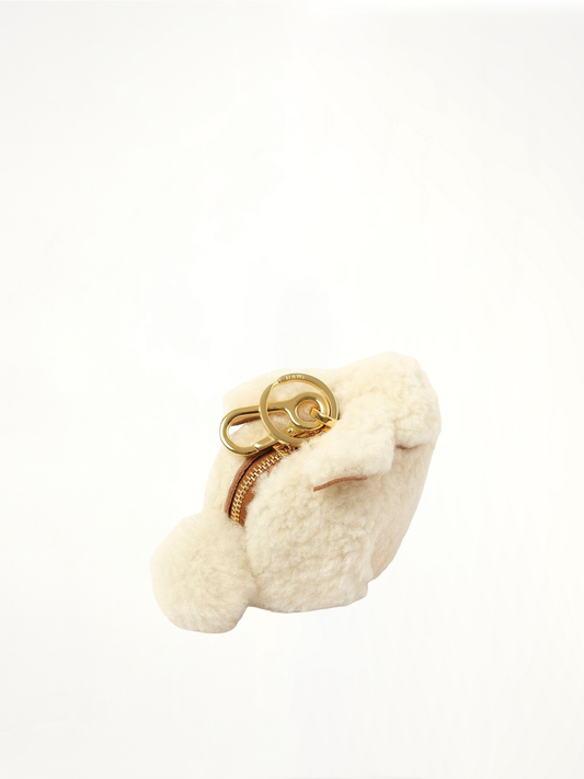 Bunny Charm in Shearling in Natural