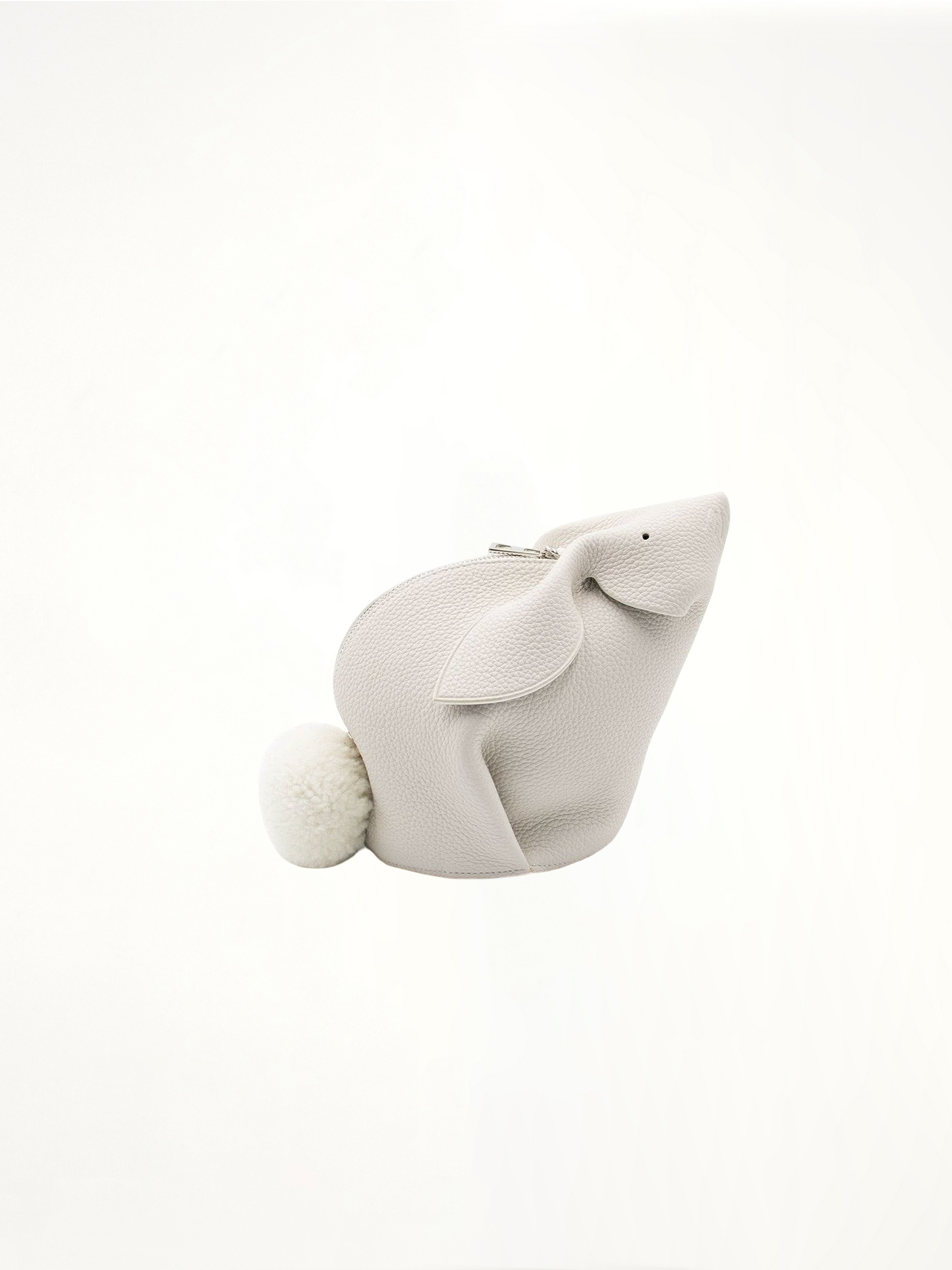 Mini Bunny Bag in Classic Calfskin in White