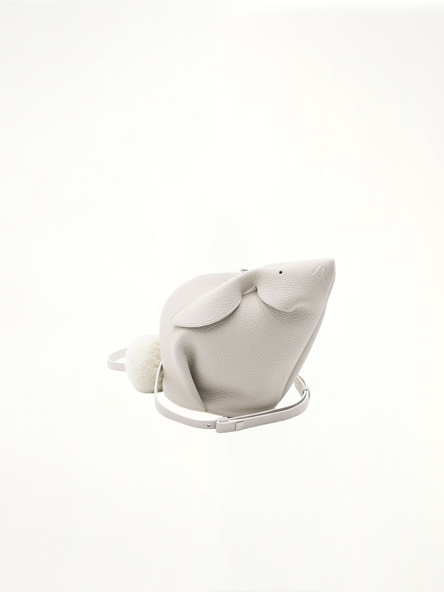 Mini Bunny Bag in Classic Calfskin in White