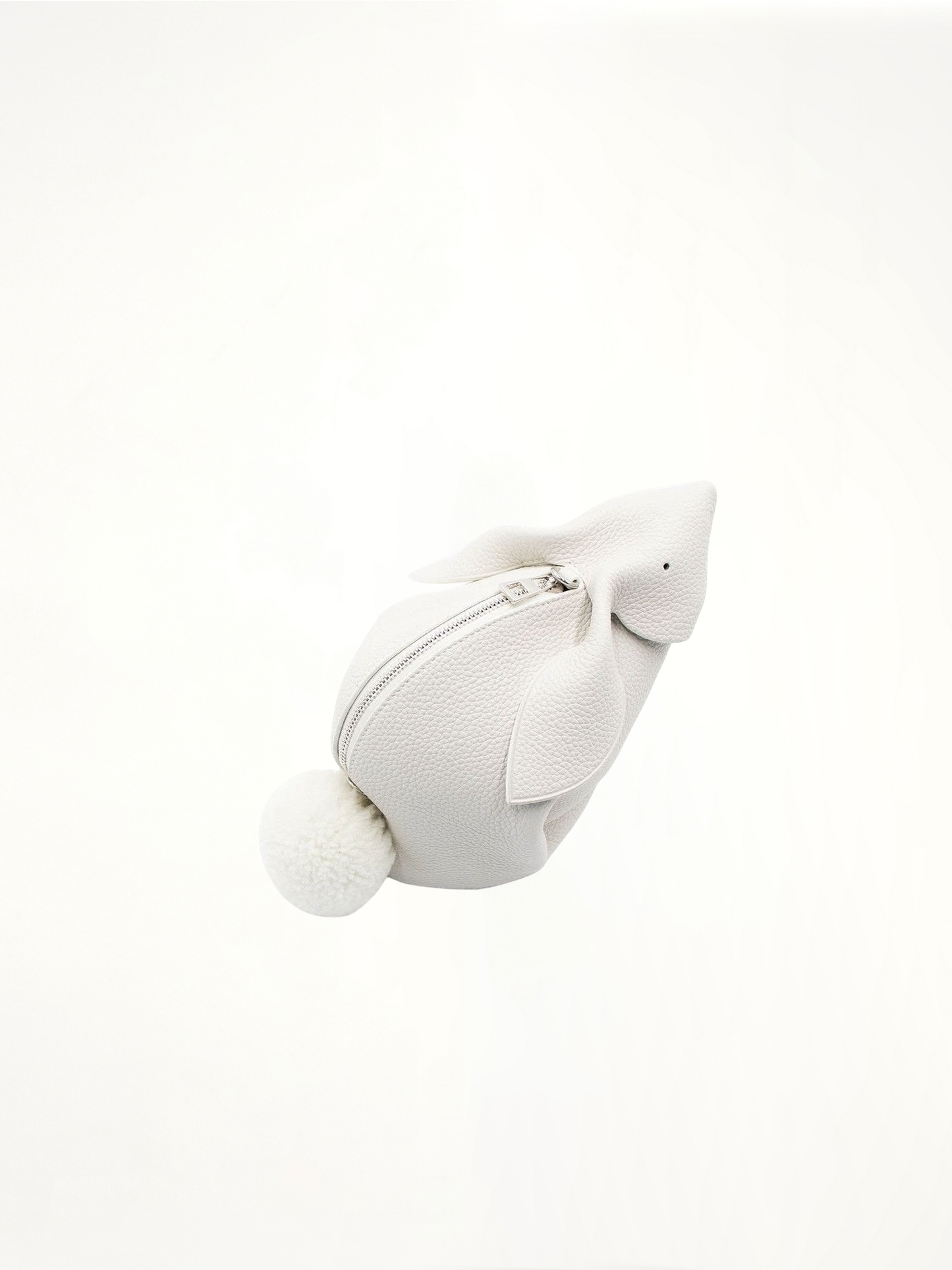 Mini Bunny Bag in Classic Calfskin in White