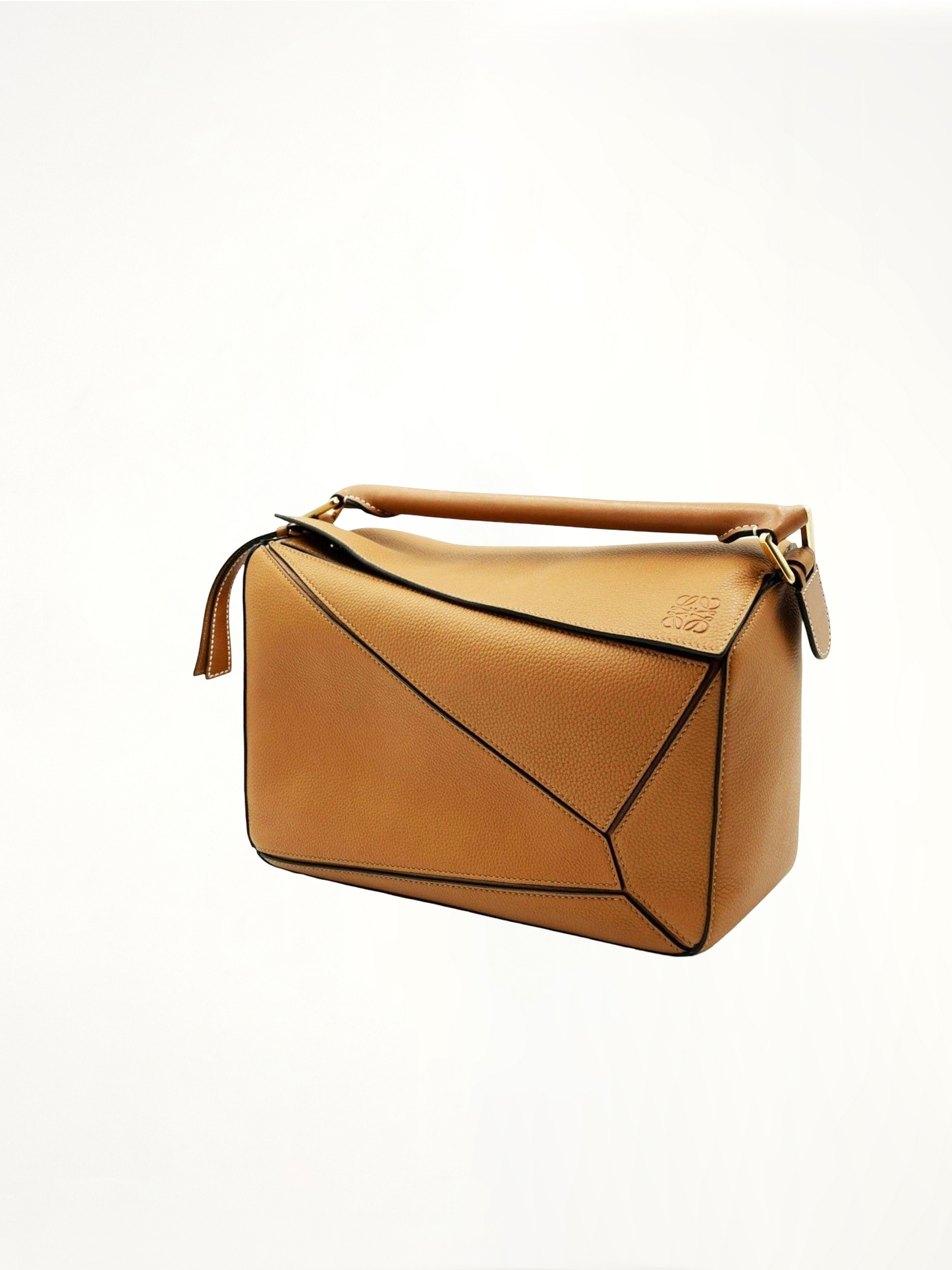 Medium Puzzle Bag in Soft Grained Calfskin in Light Caramel