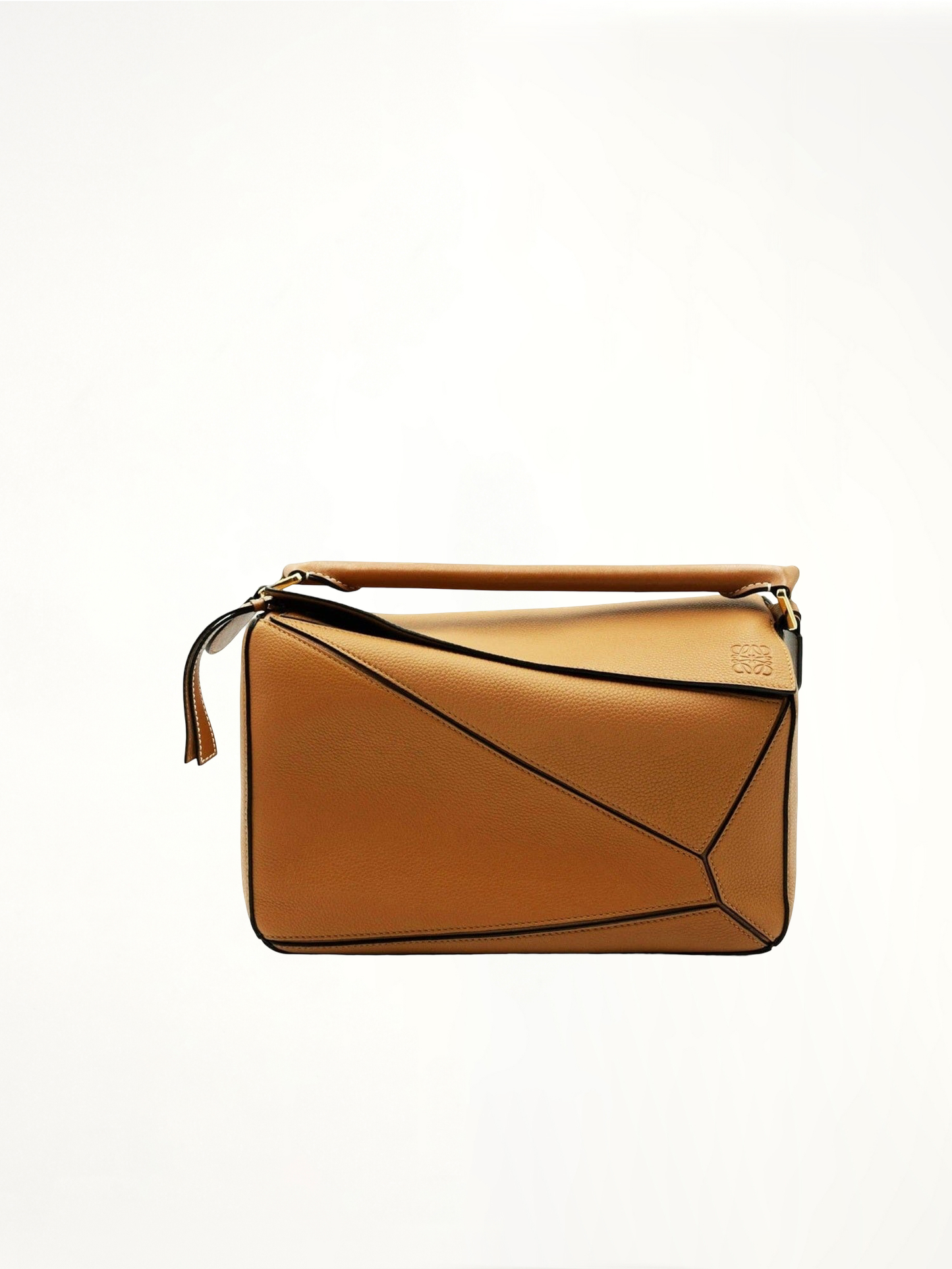 Medium Puzzle Bag in Soft Grained Calfskin in Light Caramel