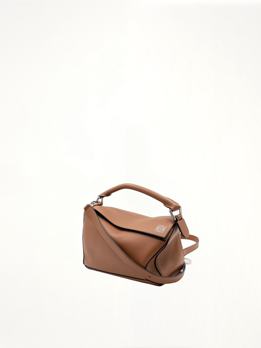 Small Puzzle Bag in Classic Calfskin in Tan