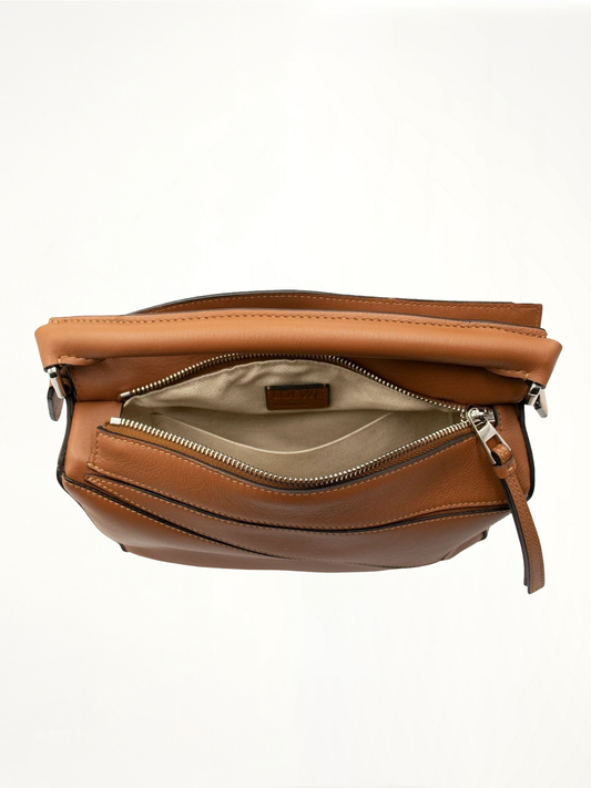Small Puzzle Bag in Classic Calfskin in Tan