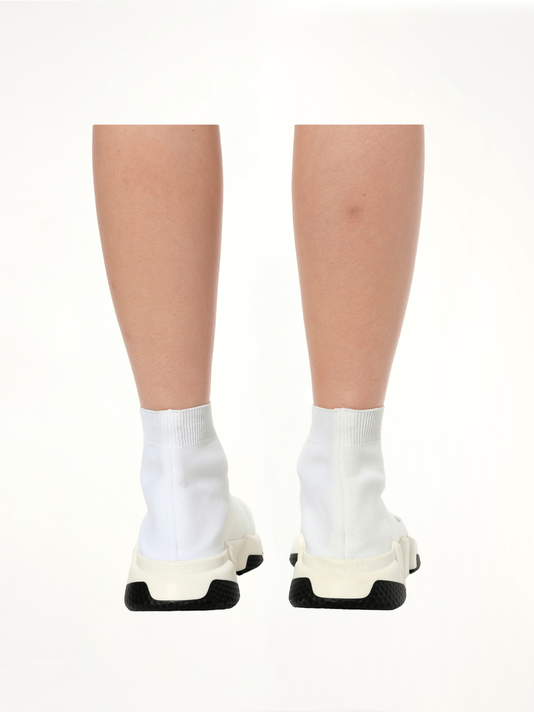 Logo Speed Sneaker in White Top View | BALENCIAGA