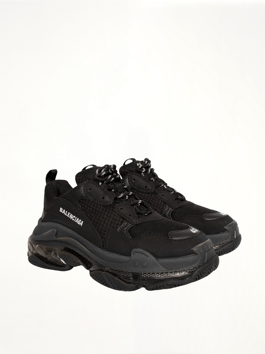Triple S Clear Sole Sneaker in Black