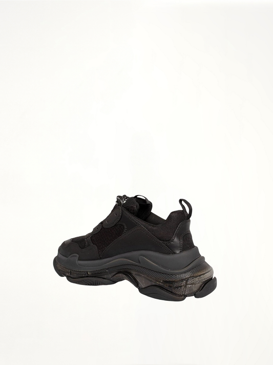 Triple S Clear Sole Sneaker in Black