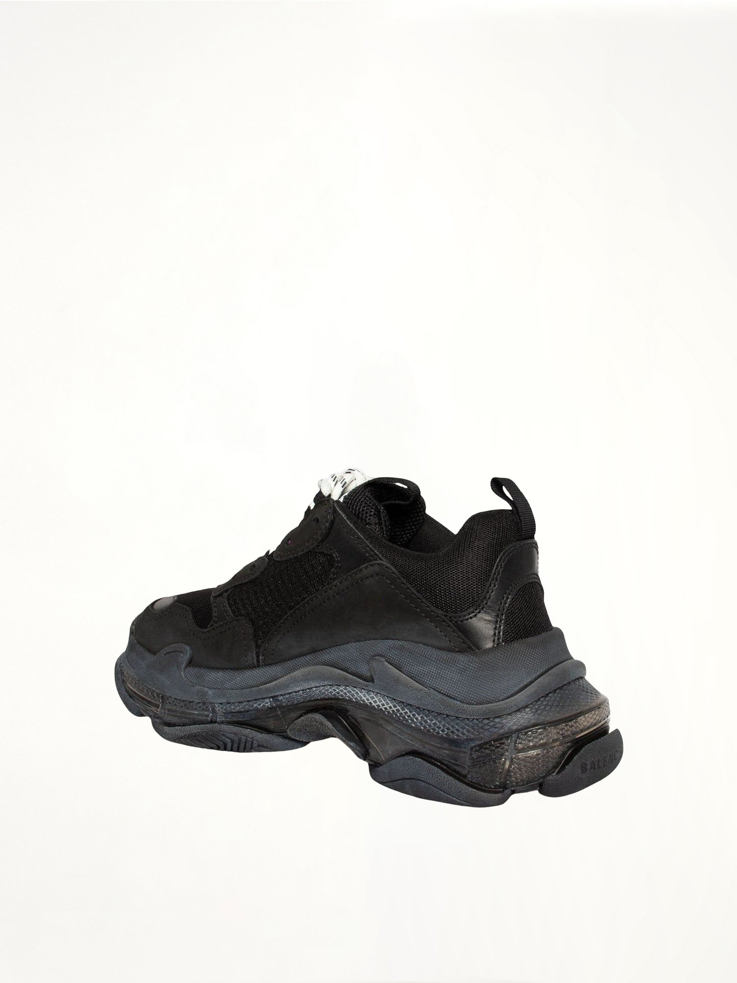 Triple S Clear Sole Sneakers in Black