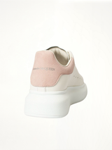 Larry Oversized Sneaker in White/Patchouli Top View | ALEXANDER MCQUEEN