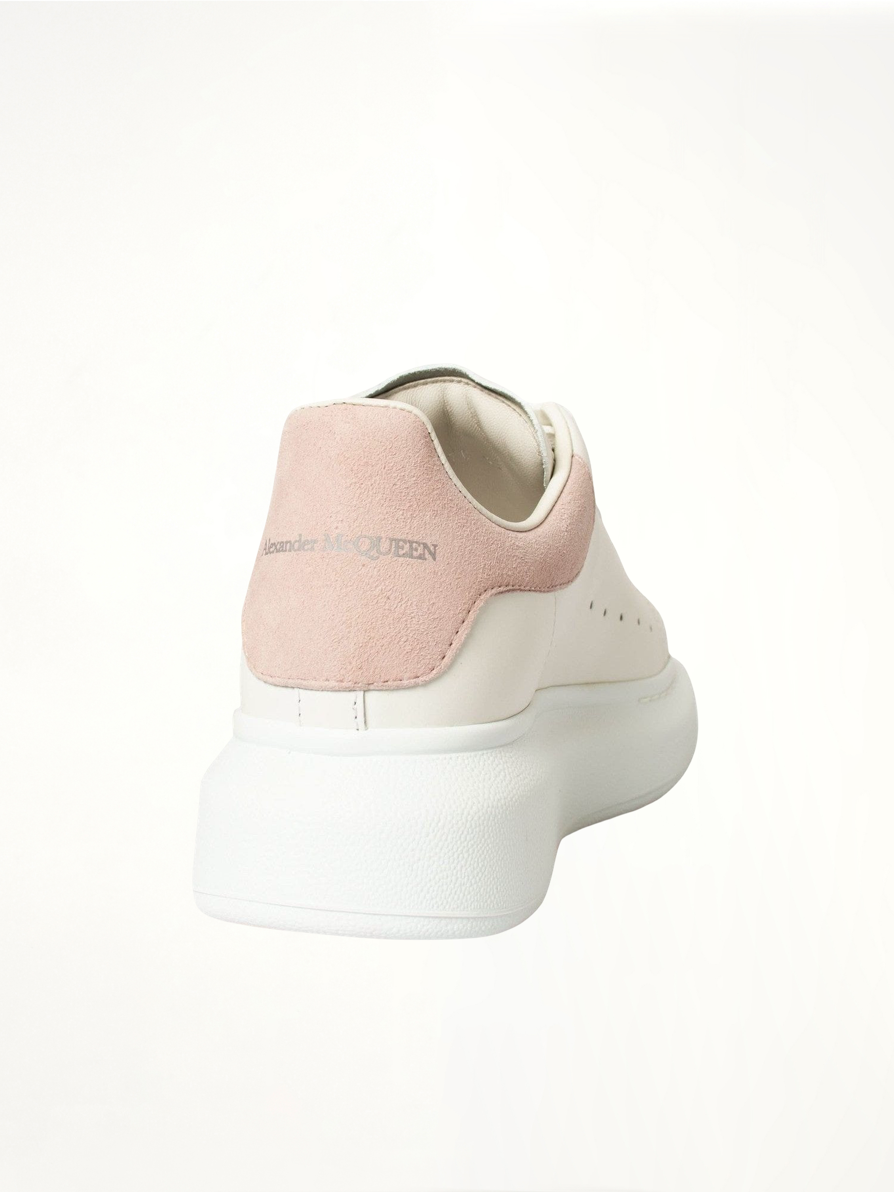 Larry Oversized Sneaker in White/Patchouli Top View | ALEXANDER MCQUEEN