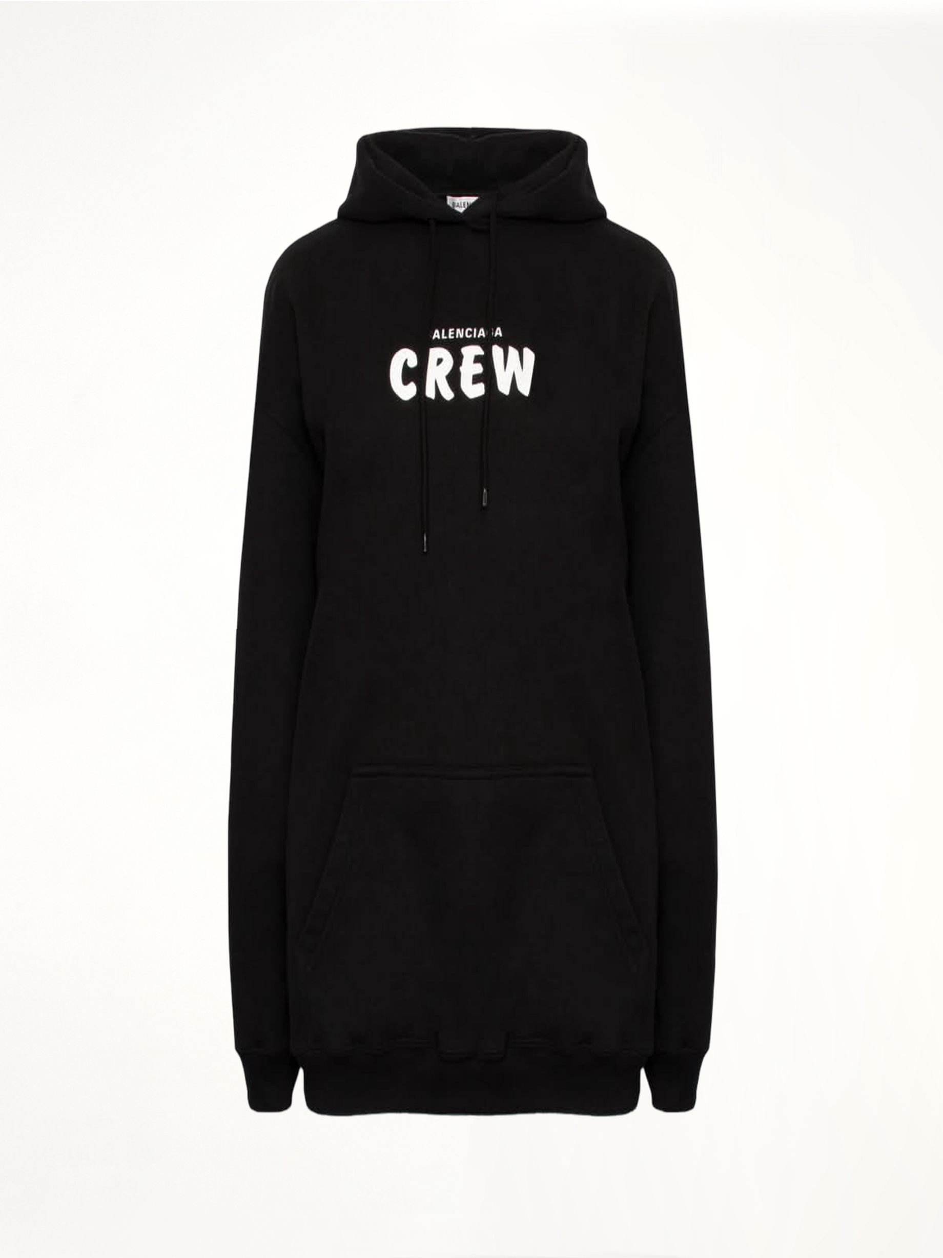 Crew Logo Hoodie in Black