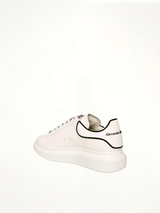 Larry Rubber Heel Sneaker in White Back View | ALEXANDER MCQUEEN