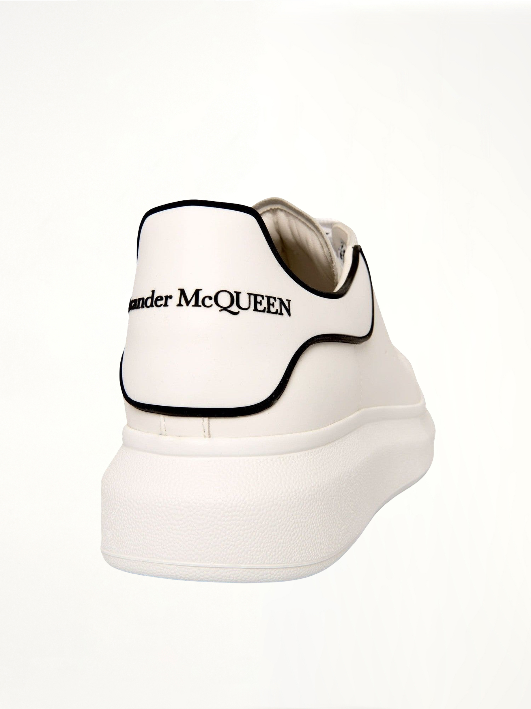 Larry Rubber Heel Sneaker in White Top View | ALEXANDER MCQUEEN