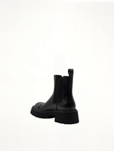Tractor Ankle Boots in Black Back View | BALENCIAGA
