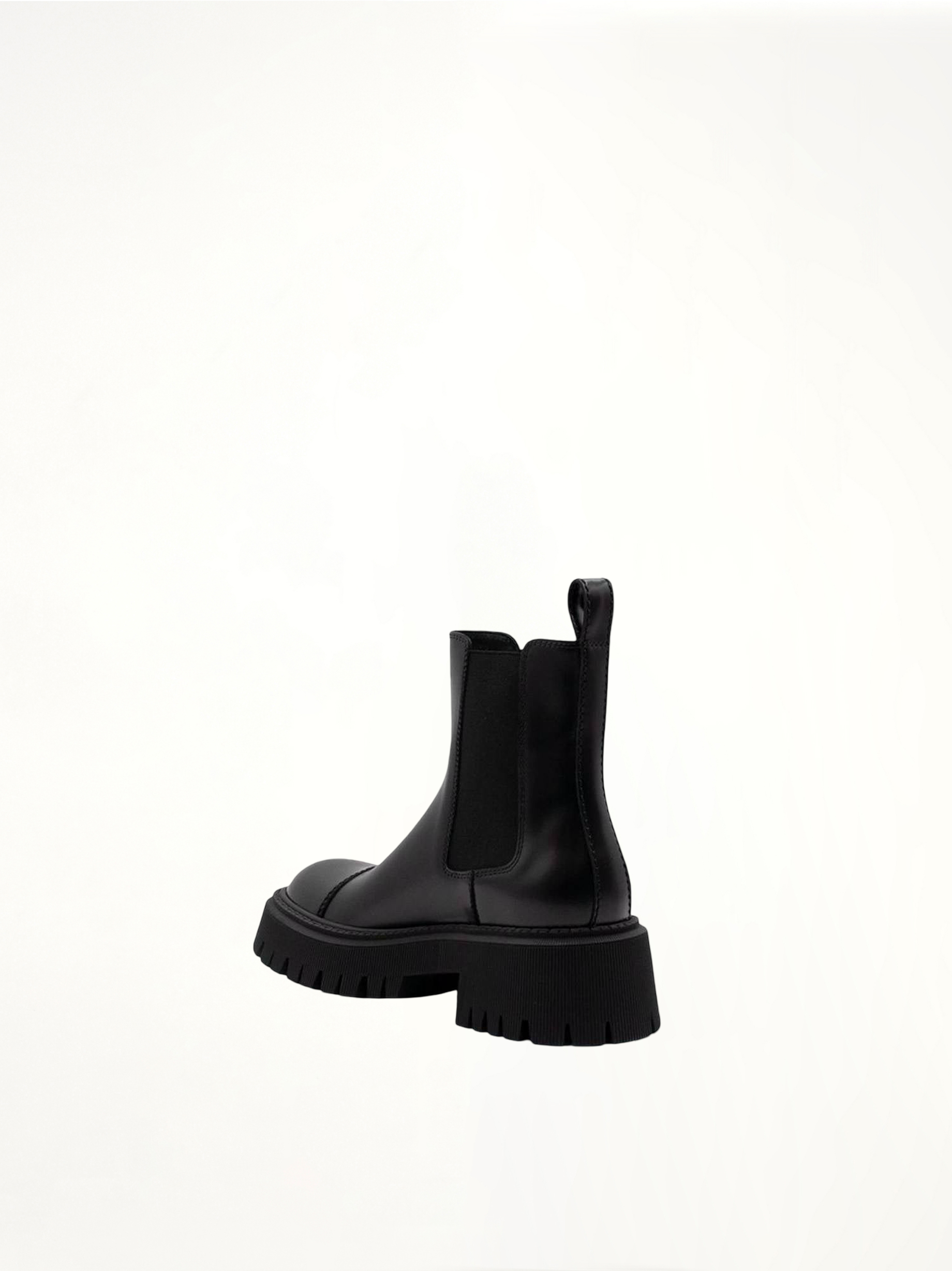 Tractor Ankle Boots in Black Back View | BALENCIAGA