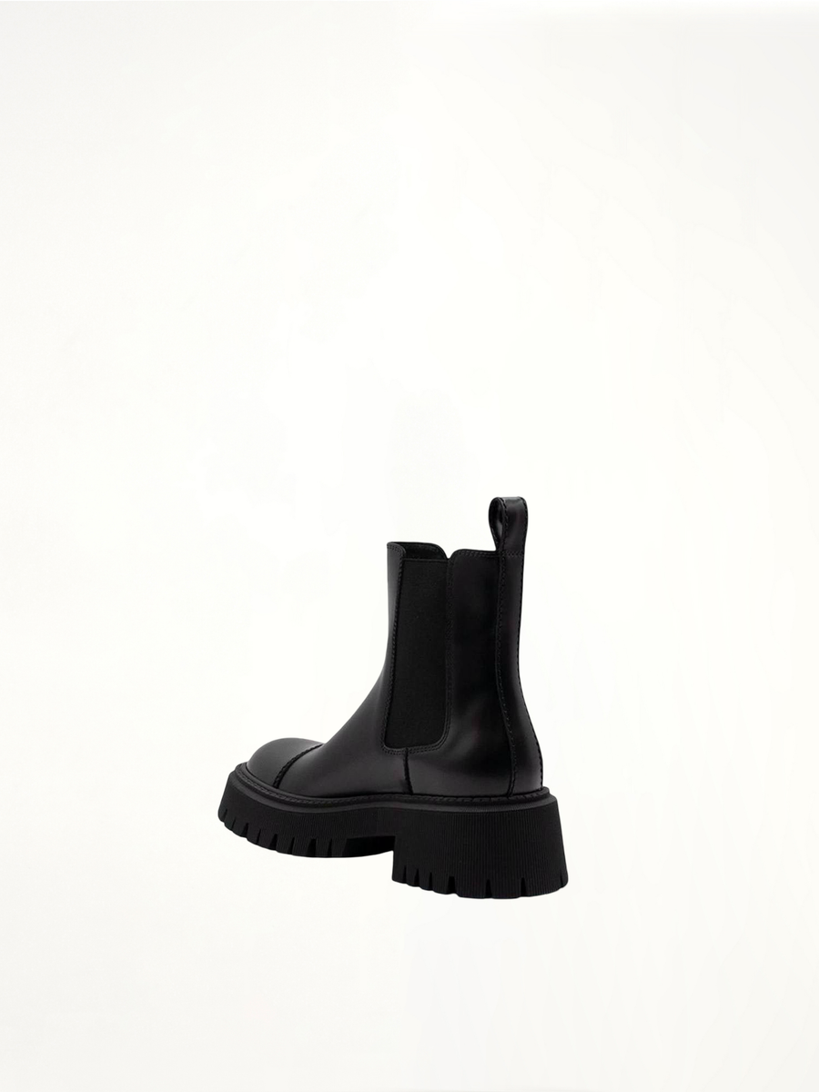 Tractor Ankle Boots in Black Back View | BALENCIAGA