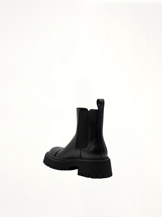 Tractor Ankle Boots in Black