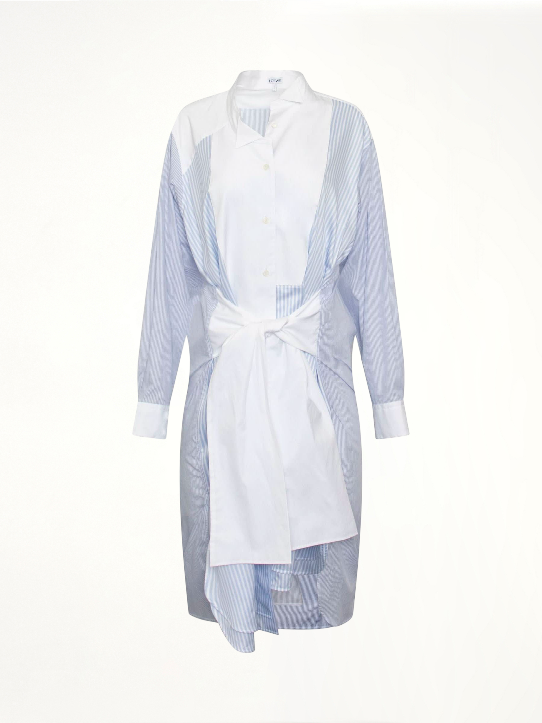 Stripe Shirtdress in Blue