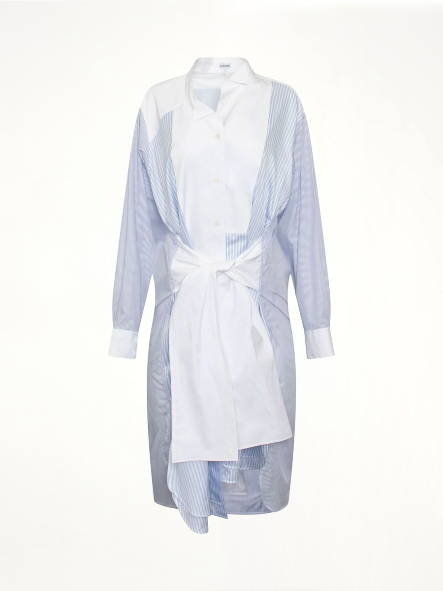 Stripe Shirtdress in Blue
