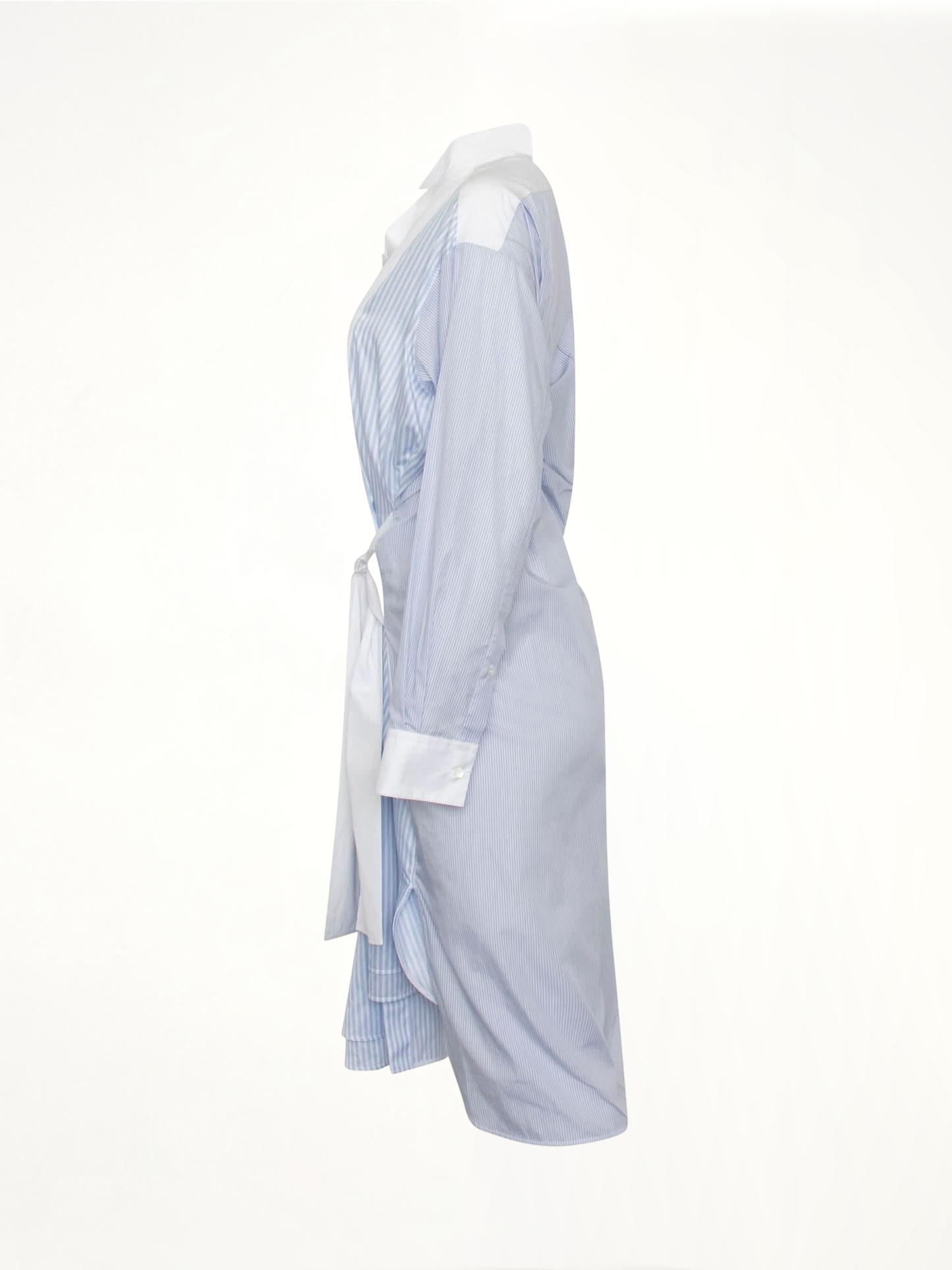 Stripe Shirtdress in Blue