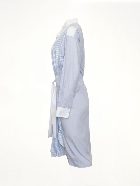 Stripe Shirtdress in Blue