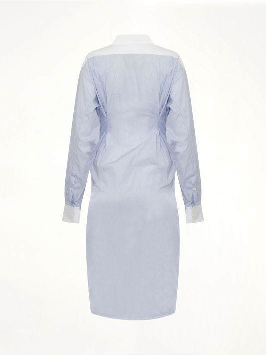 Stripe Shirtdress in Blue