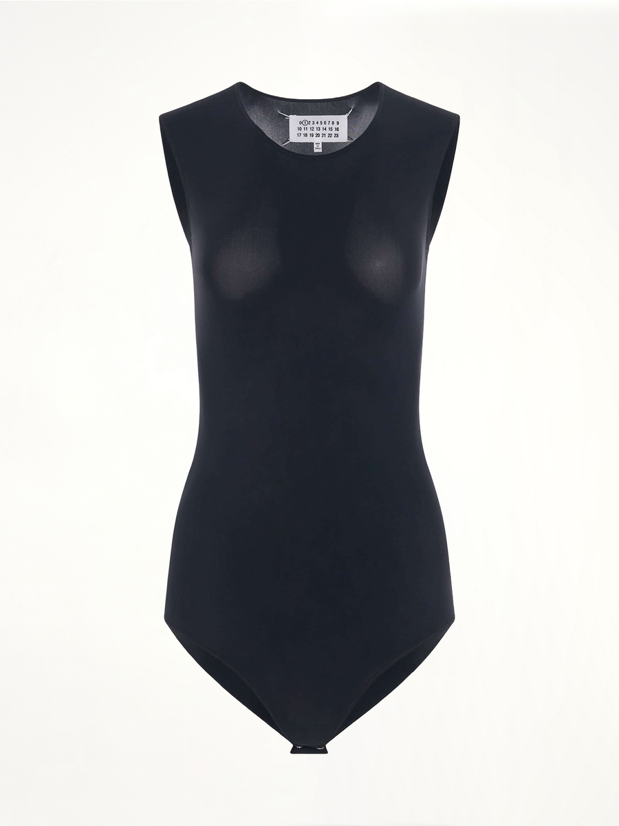 Sleeveless Bodysuit in Black