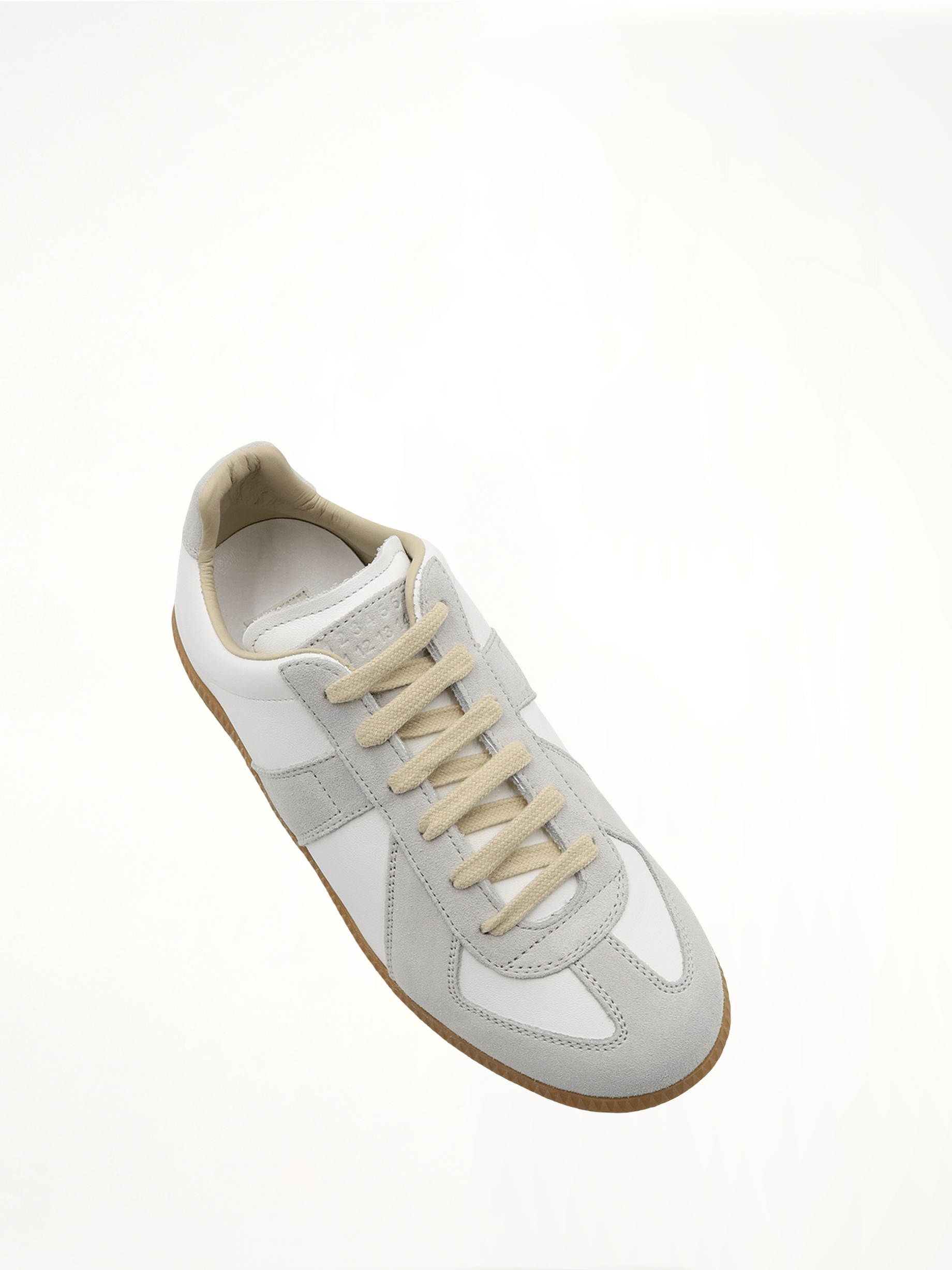 Replica Leather Sneaker in White Top View | MAISON MARGIELA