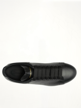 Larry Oversized Sneakers in Black/White Back View | ALEXANDER MCQUEEN