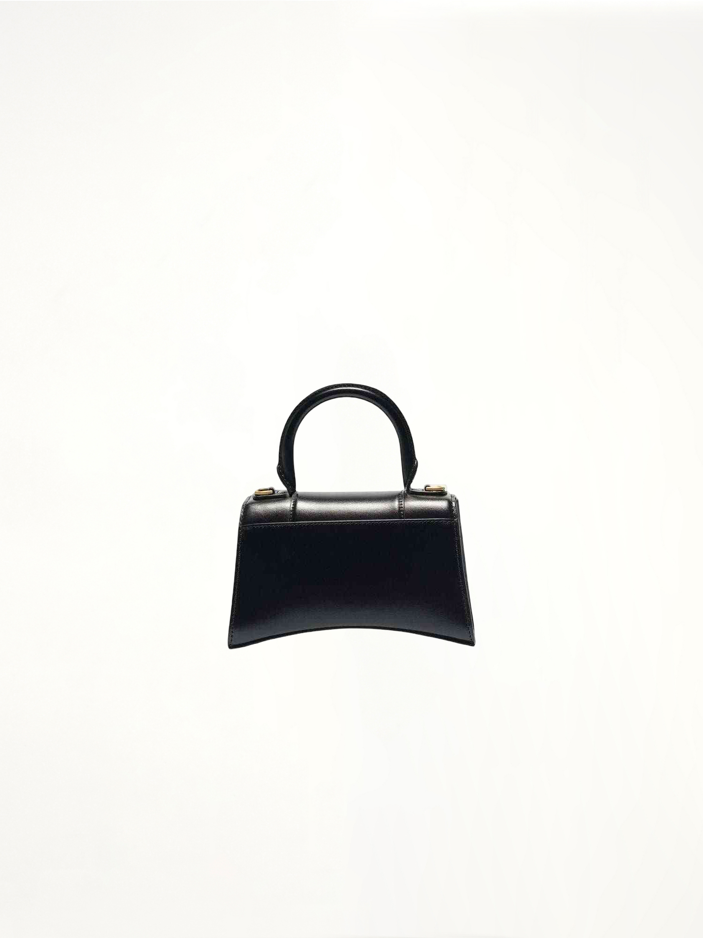 Hourglass XS Handbag in Box Calfskin in Black