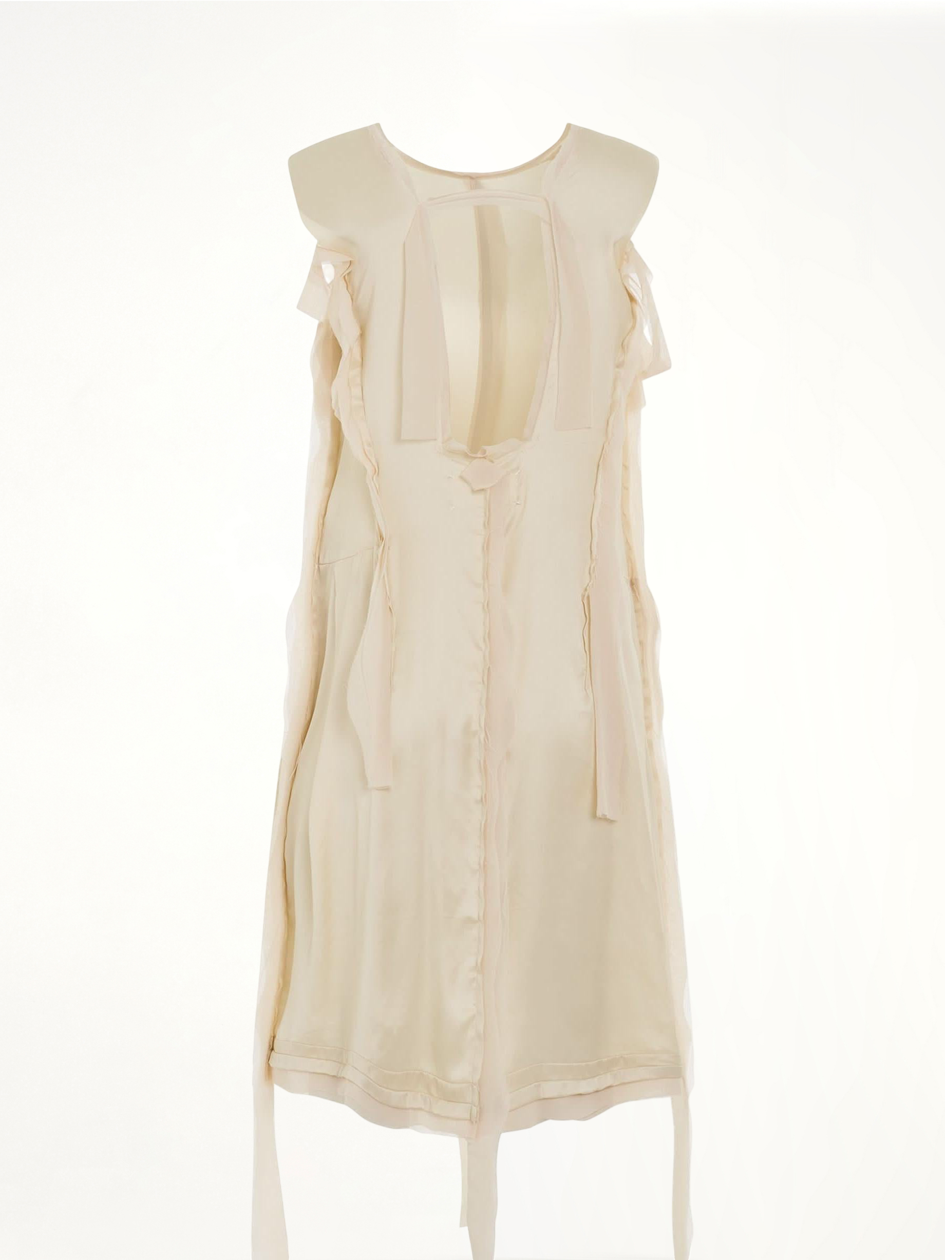 Asymmetric Distressed Dress in Butter