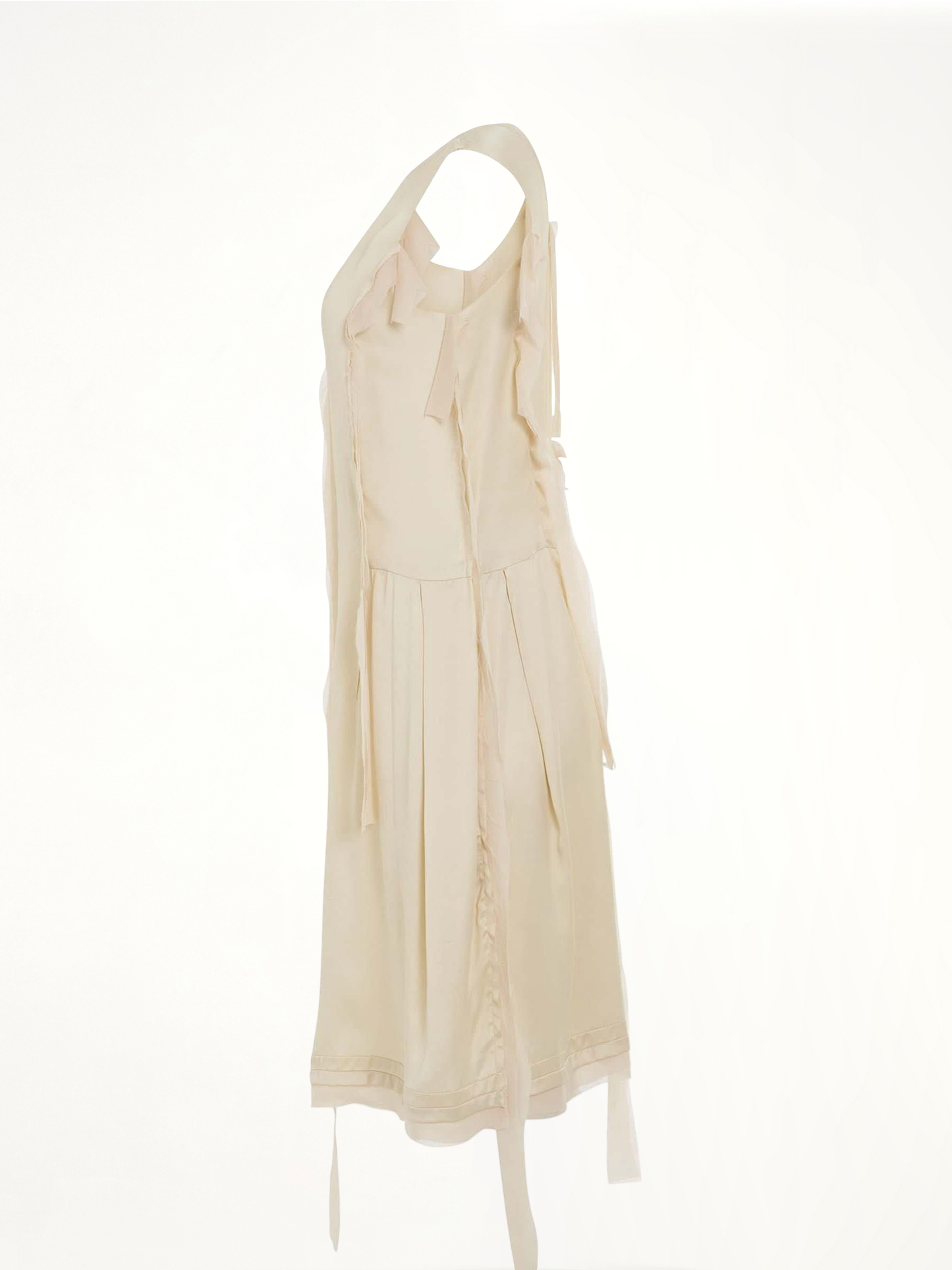 Asymmetric Distressed Dress in Butter
