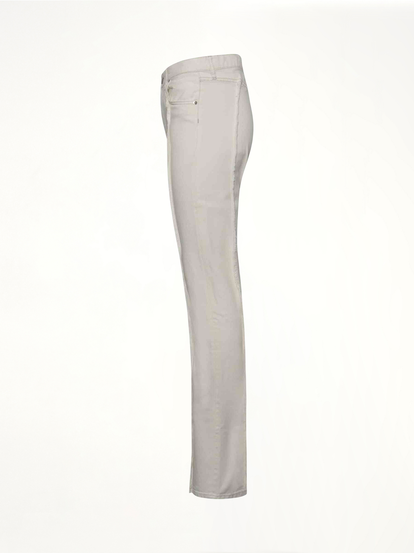 Frayed Straight Leg Jeans in White