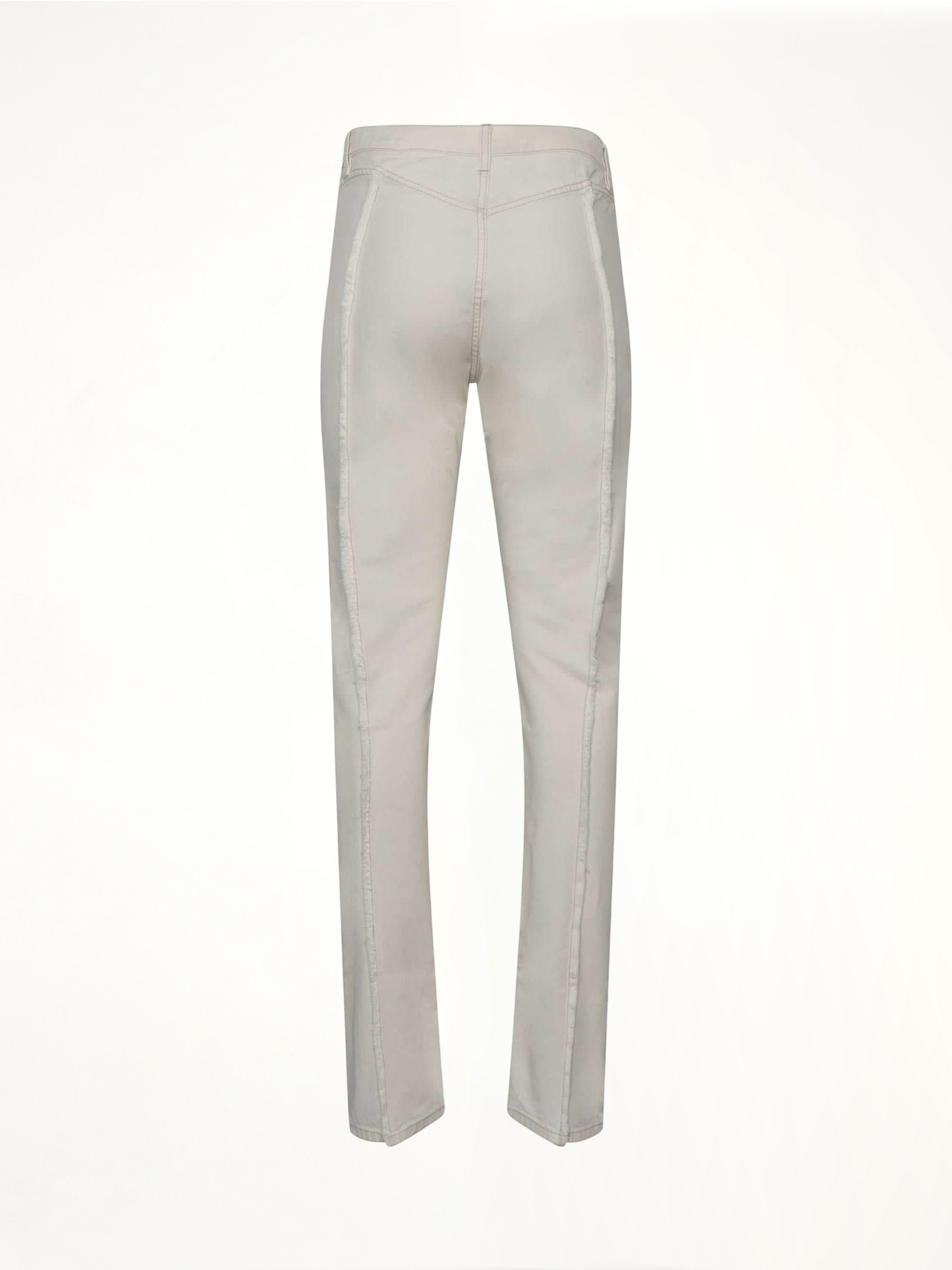 Frayed Straight Leg Jeans in White