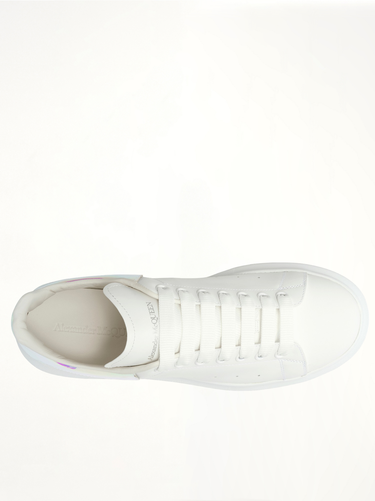 Larry Iridescent Heel Sneaker in White/Shock Pink