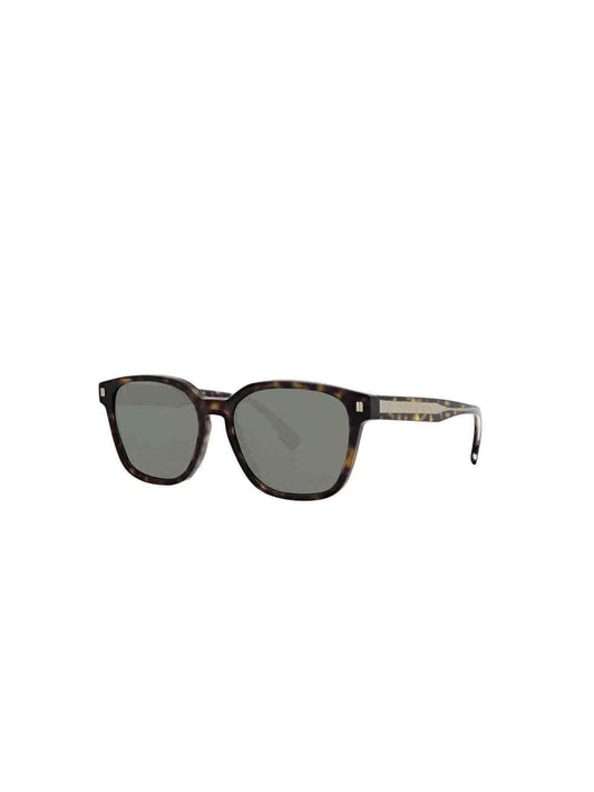 FE40001U Square Sunglasses with Green Lens in Dark Havana