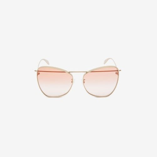 Cat Eye Frame Sunglasses in Gold/Orange