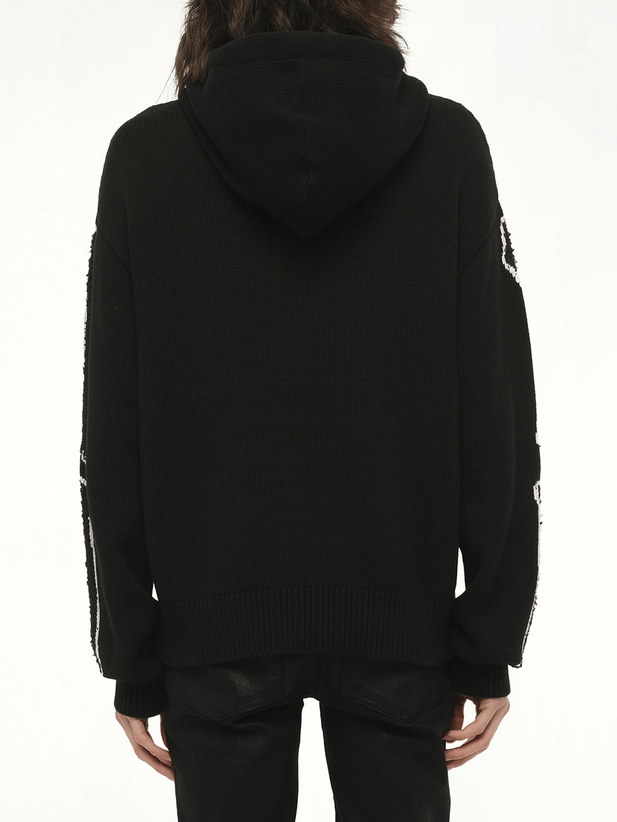 Bones Hoodie in Black/White