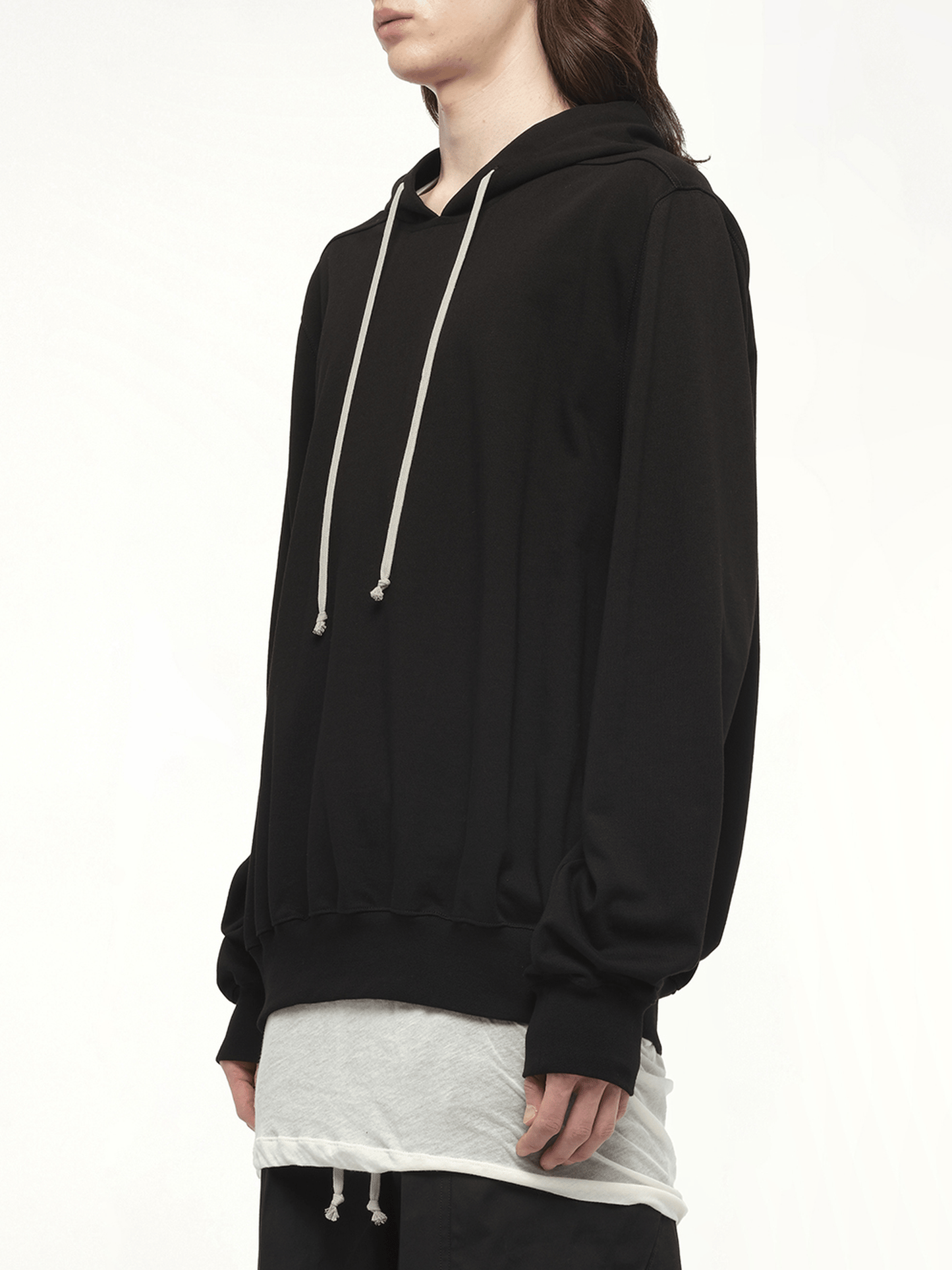 Drawstring Hoodie in Black
