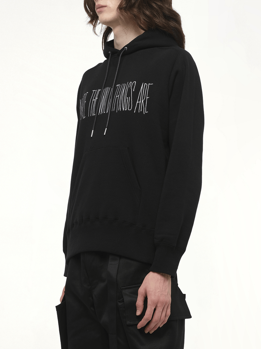 WHERE THE WILD THINGS ARE Logo Hoodie in Black