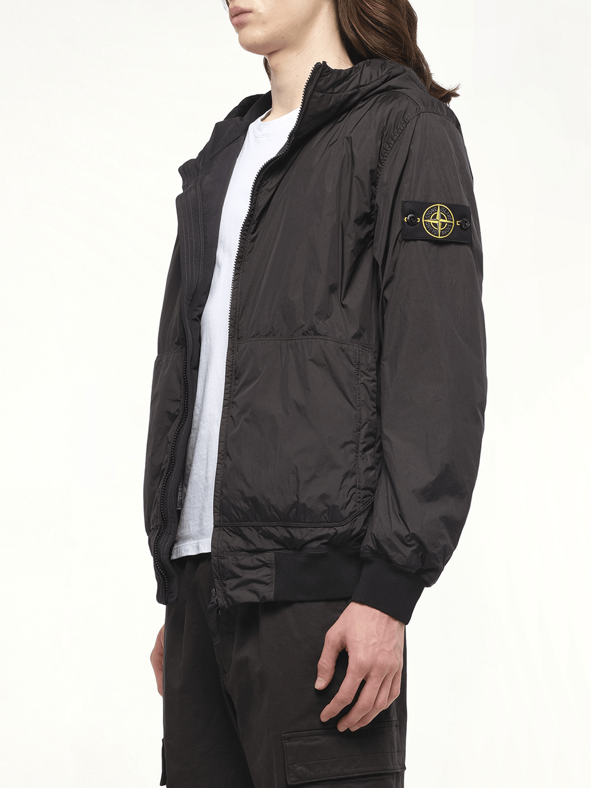 410001 Garment Dyed Crinkle Reps Jacket in Black