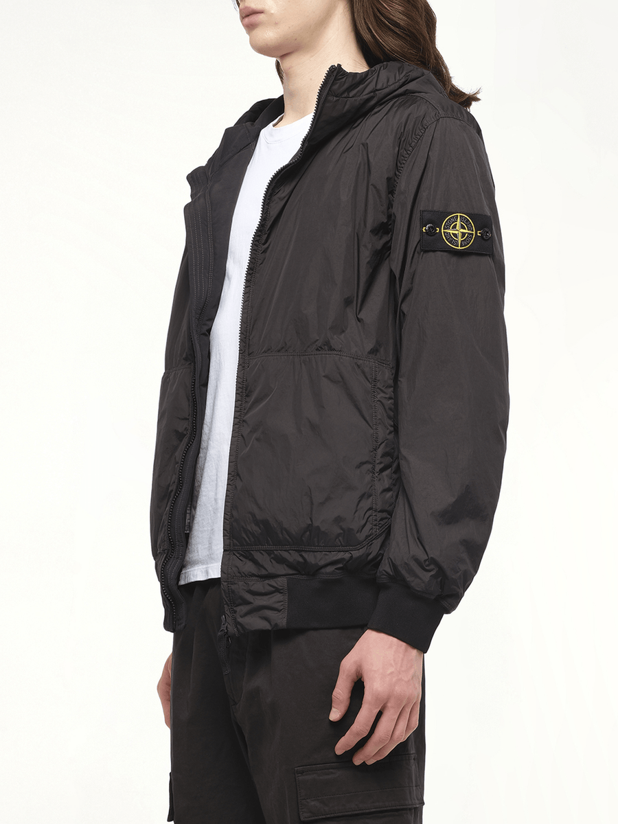 410001 Garment Dyed Crinkle Reps Jacket in Black