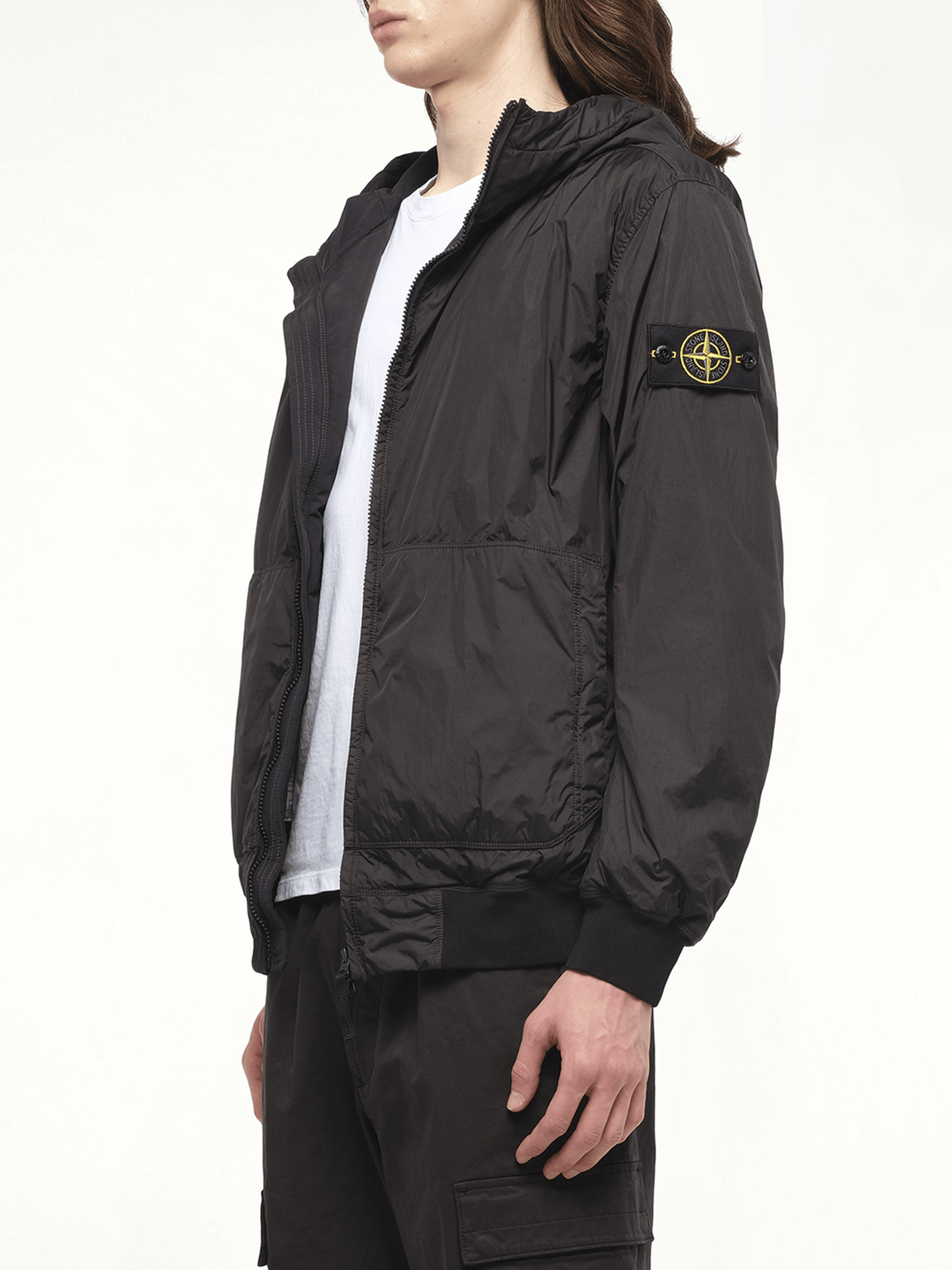 410001 Garment Dyed Crinkle Reps Jacket in Black