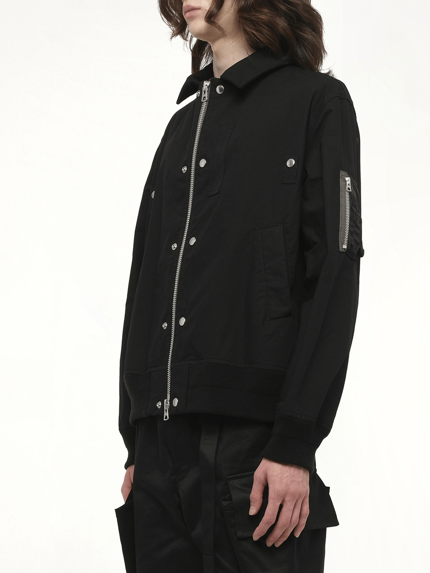 Rip Stop Blouson in Black